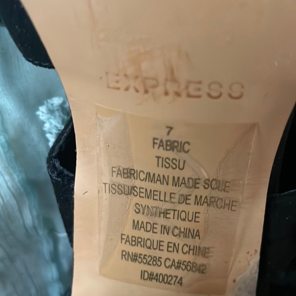 Express Black and Silver Strappy Heels with Studded Details - Picture 8 of 9